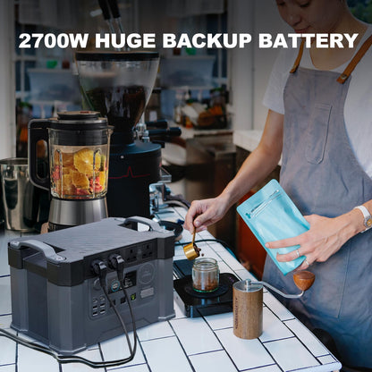 ALLPOWERS S2000 PRO Portable Power Station with 1x 140W Foldable Solar Panel, 1451Wh 2400W AC (Peak 4000W) Solar Generator, UPS Function Backup Battery Pack for Home Emergency Power Outdoor RV Camping