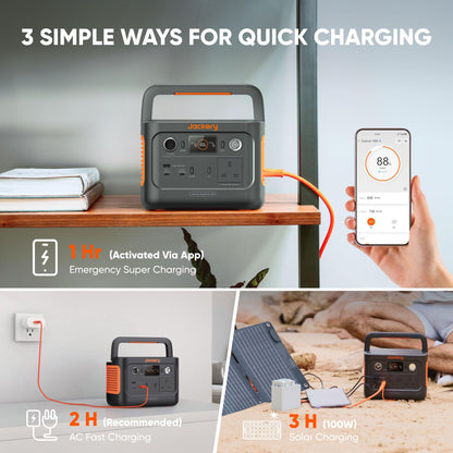 Jackery Explorer 240 v2 Portable Power Station 2024 New Version, 256Wh LiFePO4 Battery with 300W AC/100W USB-C Output, 1Hr Fast Charging, Versatile Scenarios-Outdoor/Camping/Fishing/Picnics