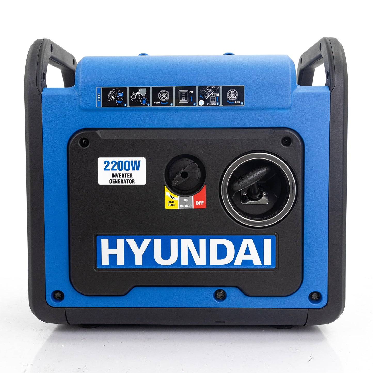 Hyundai 2200W / 2.2kW Petrol Inverter Generator, Pure Sine Wave Output, Lightweight, Quiet Running, 3 Year Warranty