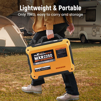 maXpeedingrods 2000W Portable Inverter Generator Petrol Silent, Digital Display, Compact and Lightweight for Camping, RV Travel,Home